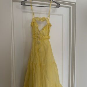 Beautiful yellow backless dress
